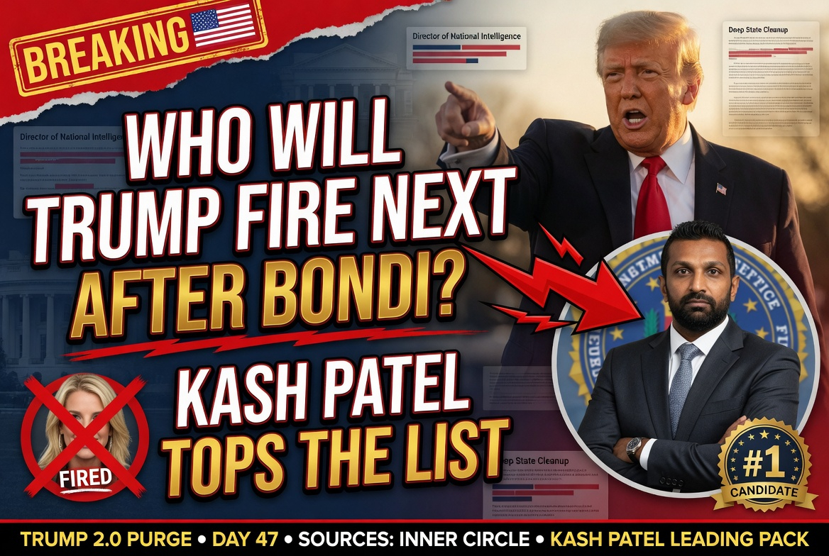 邦迪之后特朗普下一个会解雇谁?卡什·帕特尔风险居首